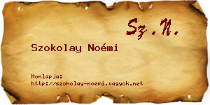 Szokolay Noémi névjegykártya