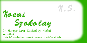 noemi szokolay business card